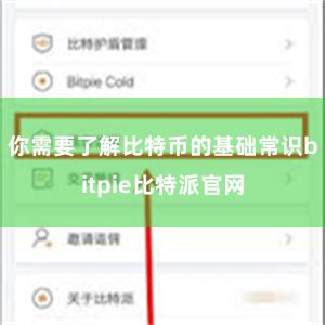 你需要了解比特币的基础常识bitpie比特派官网