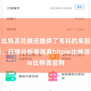 比特派兑换还提供了专科的来回图表、行情分析等用具bitpie比特派官网